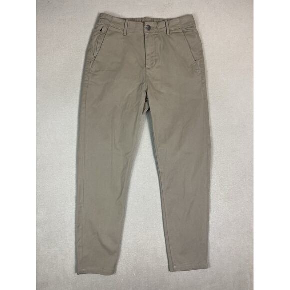 DU/ER Pants Mens 30x30 Khaki T2X Athletic Taper Performance Elastic Waist